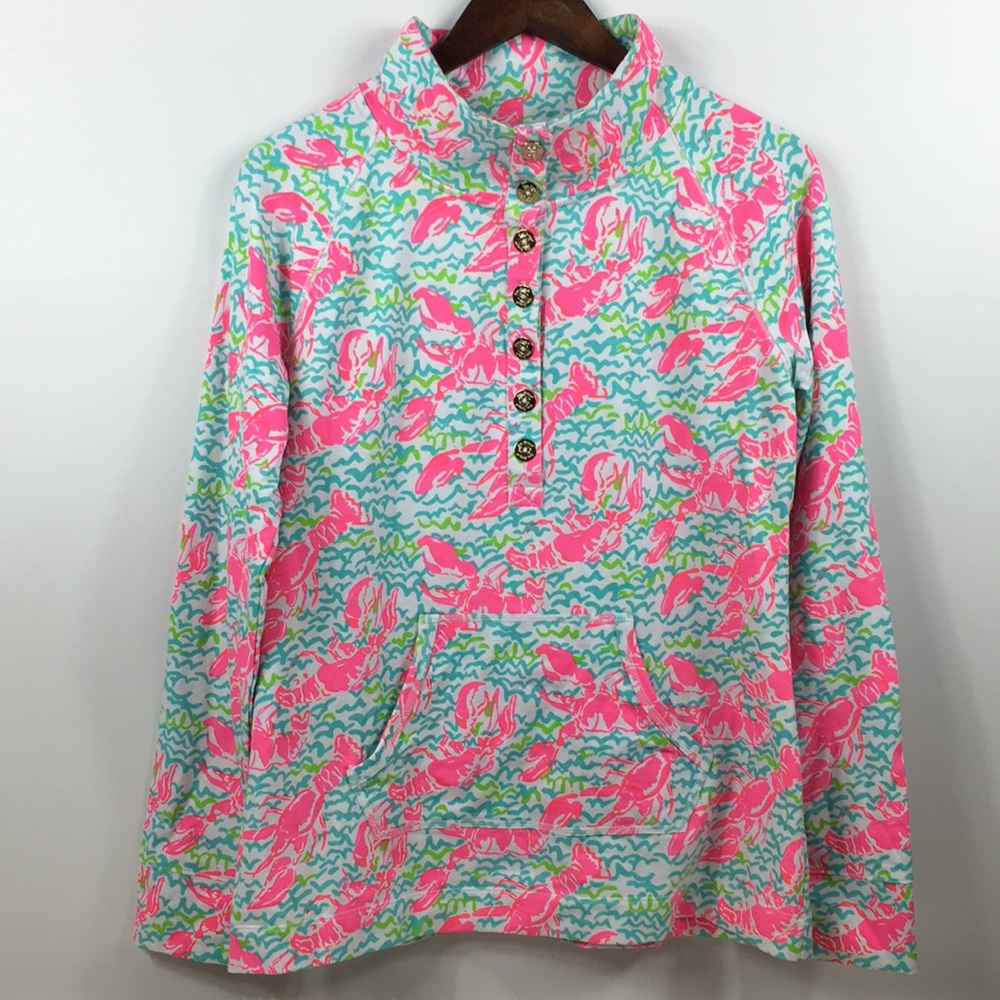 Lilly Pulitzer lobster print pullover size Large